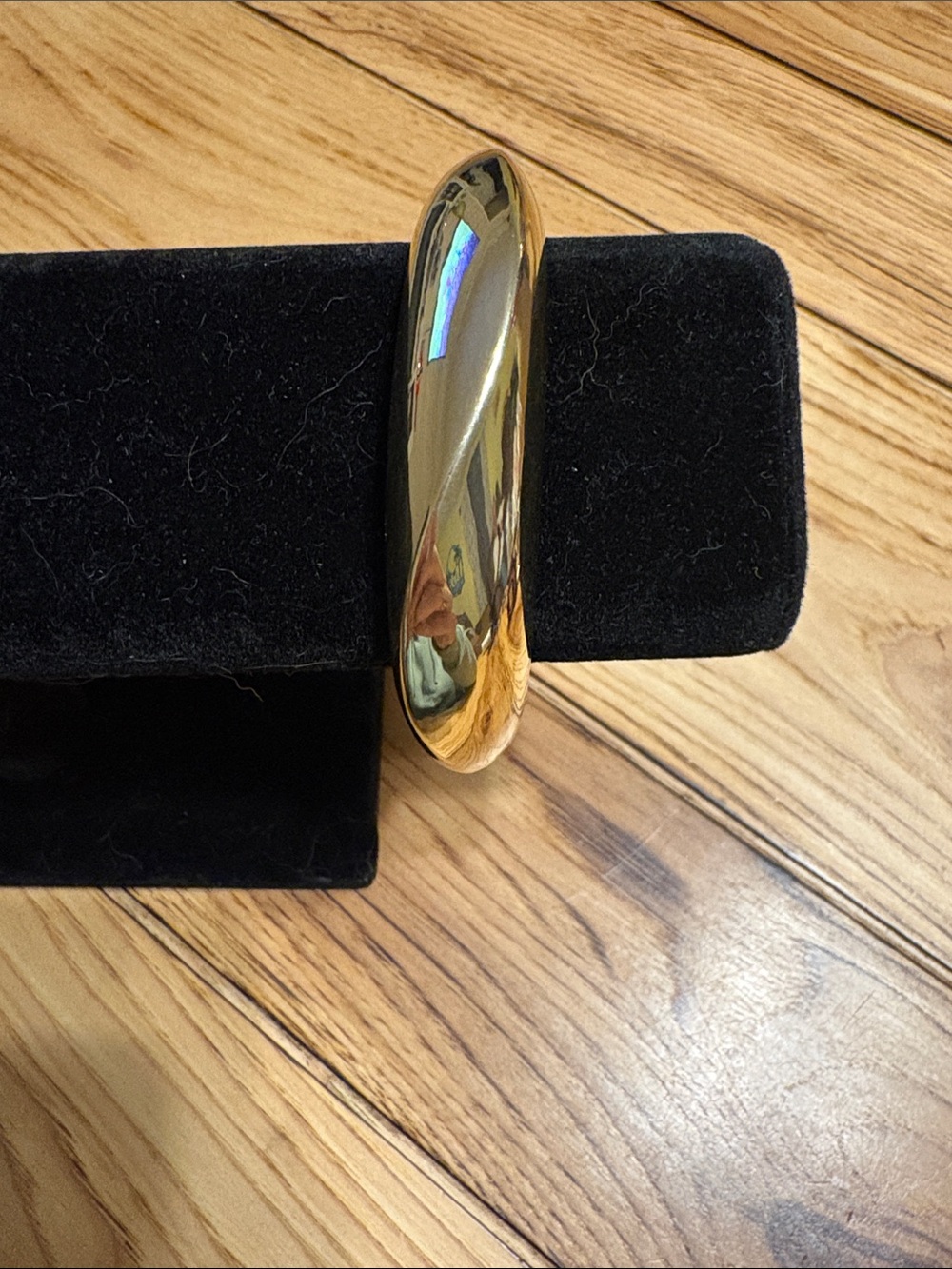 Polished Gold Dome Bangle Bracelet for Women